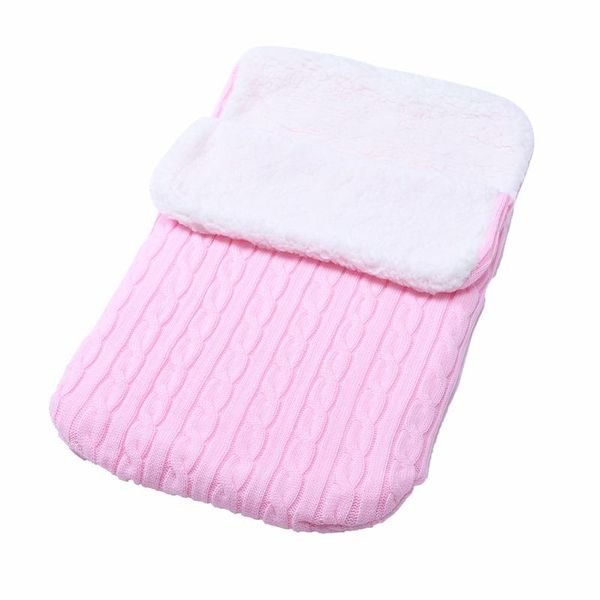 Decken Pucken Umweltfreundliche Borns Schlafsack Verdicken Winter Baby Umschlag Gestrickte Kinderwagen Swaddle Fußsack Kleinkind Slaapzak Kid Sle