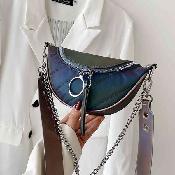 

chain for women leather waist bag luxury brand chest pack female belt s ladies shoulder crossbody 220530