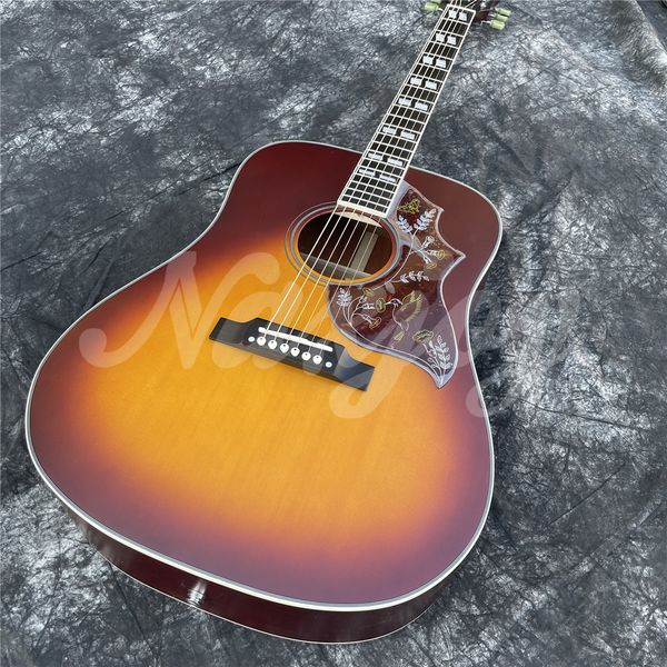 

41" handmade matte sunset solid spruce acoustic guitar electric guitars