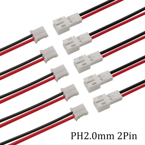 Altri accessori di illuminazione 1/2/5PAIR PH2.0 2PIN JST Connettori a filo Pitch 2,0 mm 2p Micro Tappello maschi