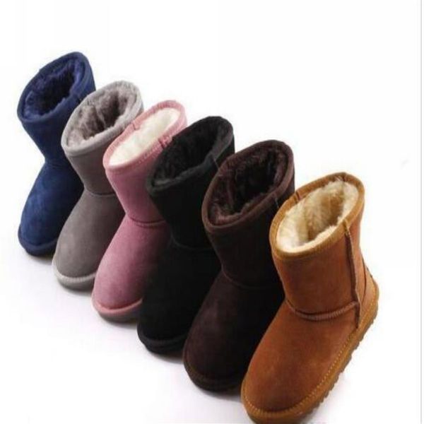 

2021 will sell the new real australian wgg5821 kids boy girl children baby warm snow boots juvenile student snow wint246k, Black;grey