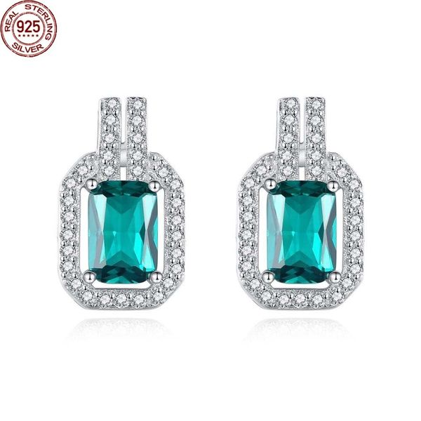 

new arrival earrings for women bottle shape 925 silver stud earring green gem fine jewelry dating party gift brincos se20060934, Golden;silver