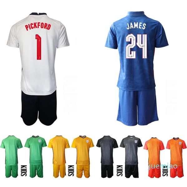 

euro 2021 england goalkeeper national team kids soccer jersey infant pickford home away yellow rashford phillips grealish sancho m2331