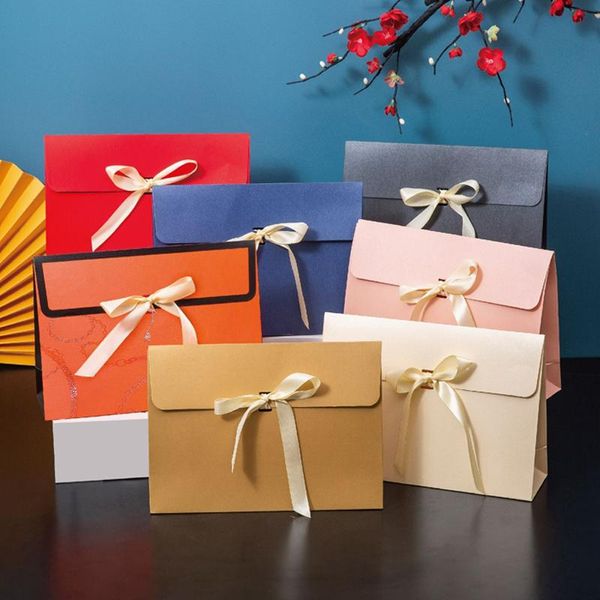 Geschenkpapier 1 Stück Kreative bunte Papierboxen mit Band Hochzeit Gefälligkeiten Geburtstagsfeier Verpackung Süßigkeiten Taschen Verpackung SuppliesGift