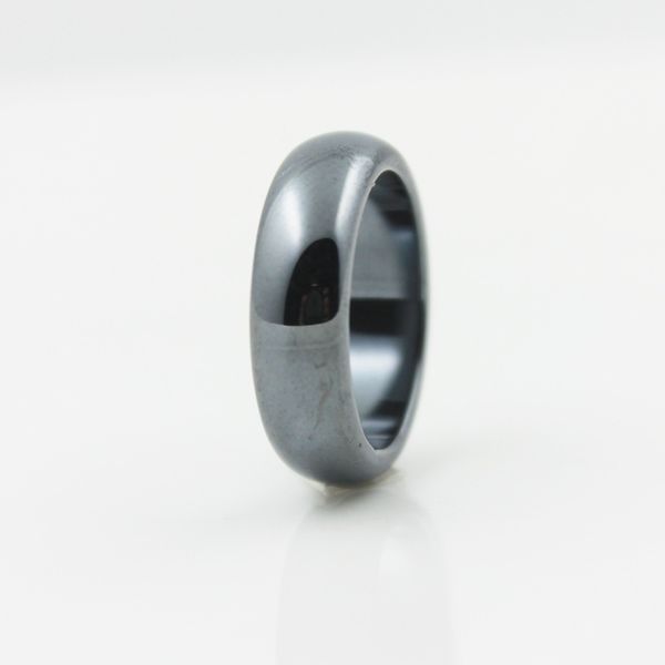 

men and women couples fashion jewelry grade aaa quality smooth 6mm width flat hematite rings, Silver