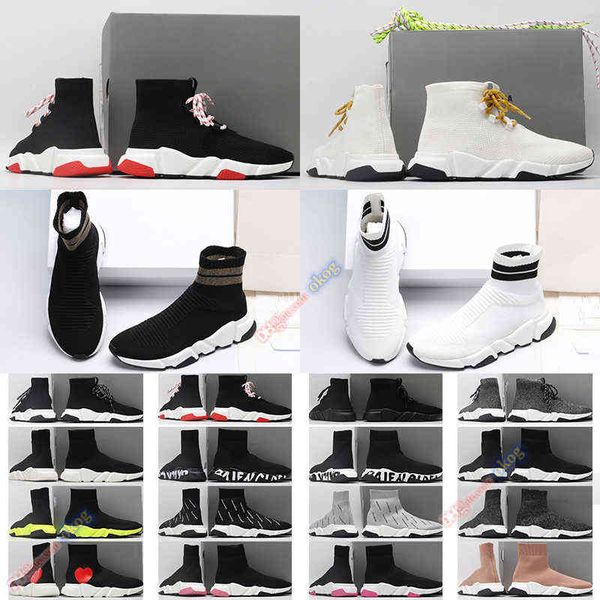 

designer sock casual shoes speed runner trainer 1.0 sneakers luxury women men black fashion socks speeds boots platform stretch knit lace-up