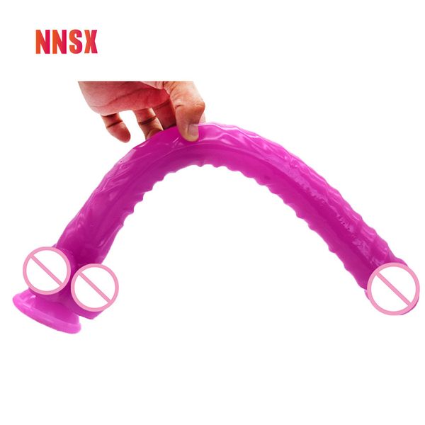 

nnsx super longa produtos sexyuais vibrador masturbao flexvel g ponto estimulao 41cm bunda plug brinquedo adulto para mulher grande brin