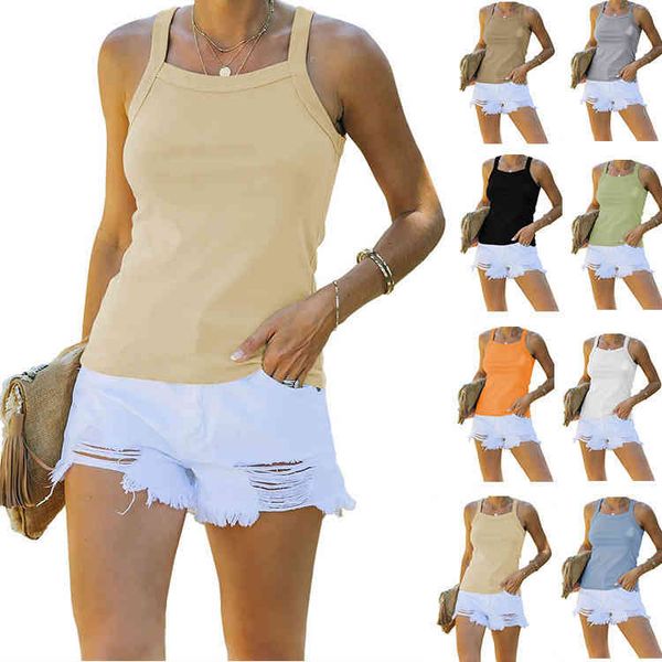 

women's tanks & camis 2022 summer small pit strip suspender vest casual women pmuv, White