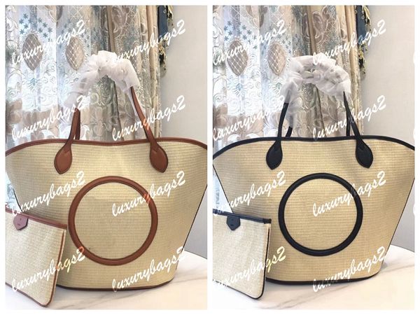 

new straw bag totes large tote designers handbags m59808 34cm sales big letters luxury handbag m59922 women designer shoulder crossbody