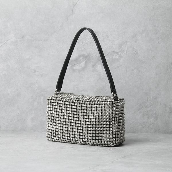 

new bag designer miss wang bling buling dinner bag women glitter diamond evening bags lady shiny rhinestone party shoulder bag drop