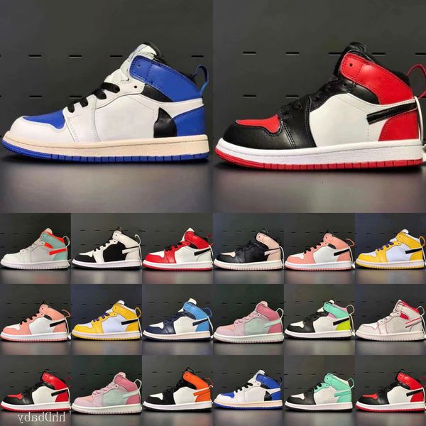 

uality kids girls 1 1s basketball shoes big boys children girl bred black red white sneakers chaussures zapatos