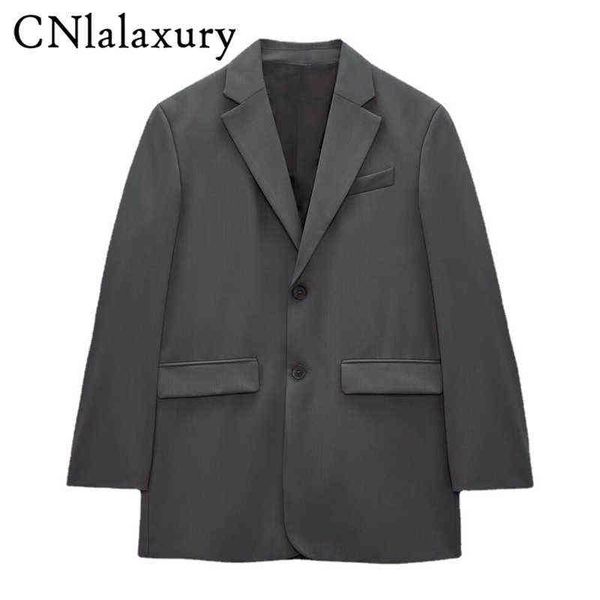 

suit cnlalaxury spring office lady blue oversized blazer women jac, White;black