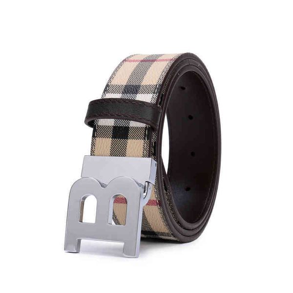 

popular designer belt counter oba pauliana belt men smooth buckle durable leather letter belt, Black;brown