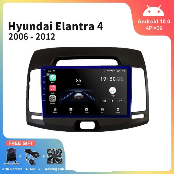 Lettore multimediale Android 10 per auto video da 9 pollici per dispositivo di navigazione GPS Hyundai ELANTRA COREA 2007-2011