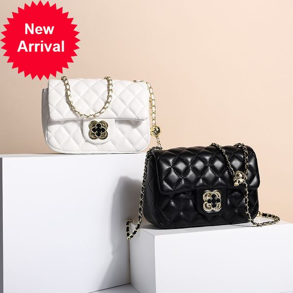 

manufacturer brand wholesale 2022 and summer new fashion women's four leaf grass small golden lattice embroidered bag single shoulder w