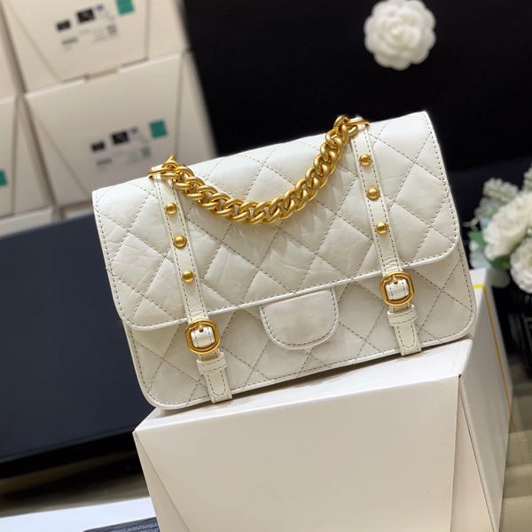 

10a mirror quality messenger bag designer women luxuries designers cross body bag 25cm vintage chains ladies shoulder handbags with box c023