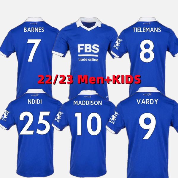 

2022 2023 leicester soccer jerseys city home vardy maddison iheanacho 22 23 camiseta barnes tielemans ayoze daka lookman football uniforms s, Black;yellow