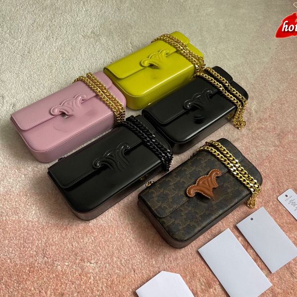 

factory online export designer brand bag handbag triumphal underarm 2022 new women's original layer leather chain single shoulder box
