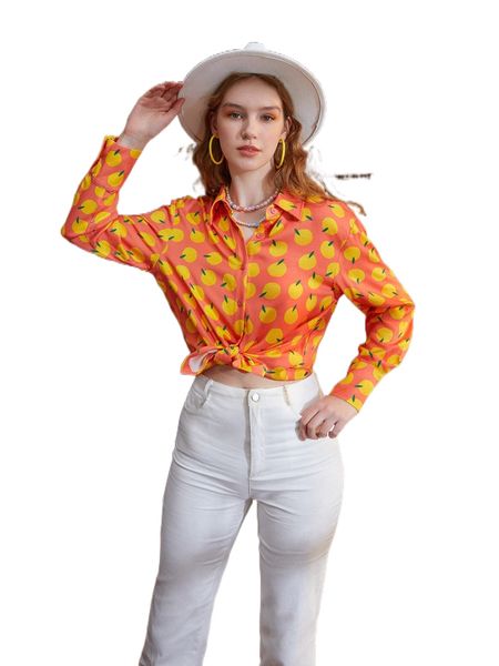 

x annika lohoff allover lemon print shirt q4zs#, White
