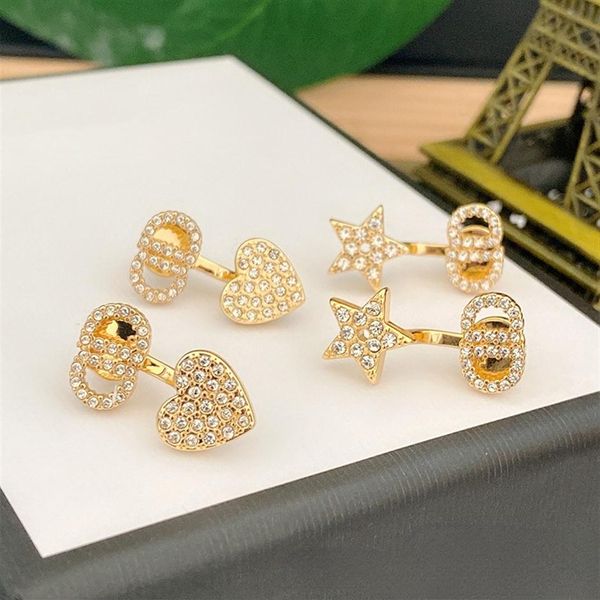

net red letter earrings luxury designer 925 silver stud earrings couples birthday engagement gifts charm248b, Golden