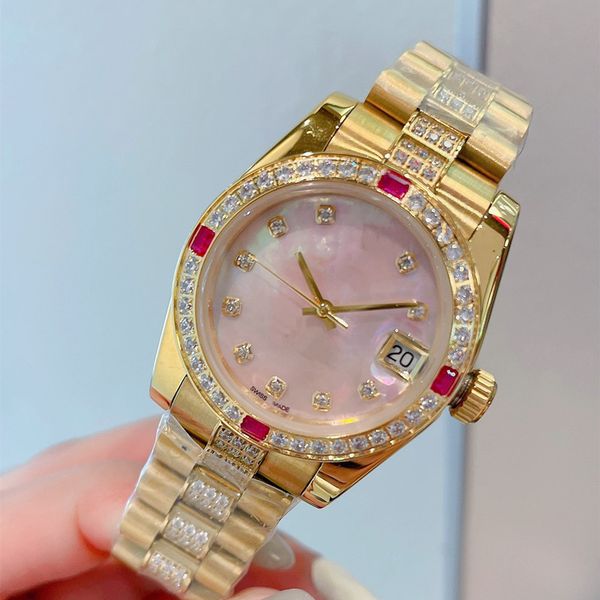 

fashion women's elegant watch 28mm 316 stainless steel strap sapphire crystal oyster perpetual designer watch luxury watches watchs 202, Slivery;brown