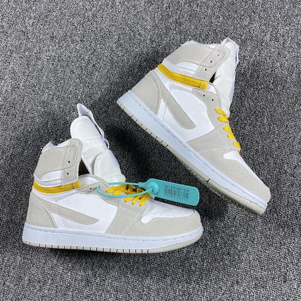 

shoes 1 high switch light smoke grey basketball men women 1s white sail-tour yellow outdoor sneakers cw6576-100 dress shoe, Black