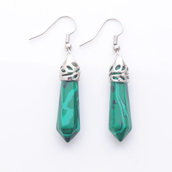 

new arrivals dangle chandelier earrings malachite gemstone beads dangle earring for women fashion jewelry dr3062, Silver