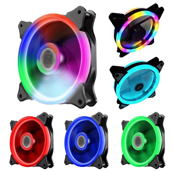 Diğer Bilgisayar Aksesuarları 120mm PC Bilgisayar Kılıfı Fan Soğutma Soğutucu 6pin Ayarlanabilir RGB LED 12cm Sessiz Ventilador 5V DC Argb Fan Fan Fanları Ayar Hız