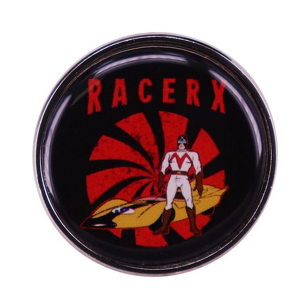 

rex racer x speed racers enamel pin film badge brooch, Blue