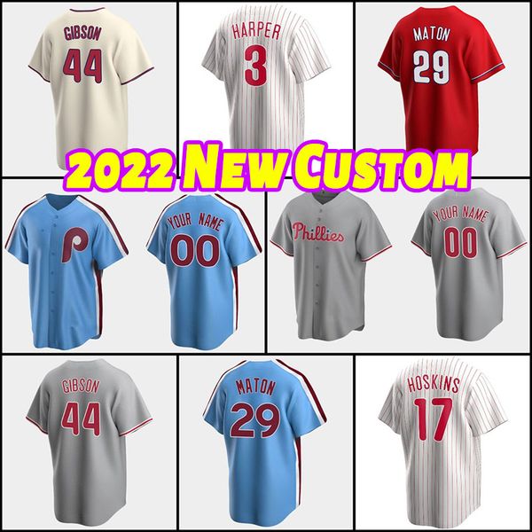 

philadelphia 3 baseball phillies jersey bryce 10 j.t. realmuto harper 8 nick castellanos kyle schwarber rhys hoskins lenny mike schmidt dyks, Blue;black