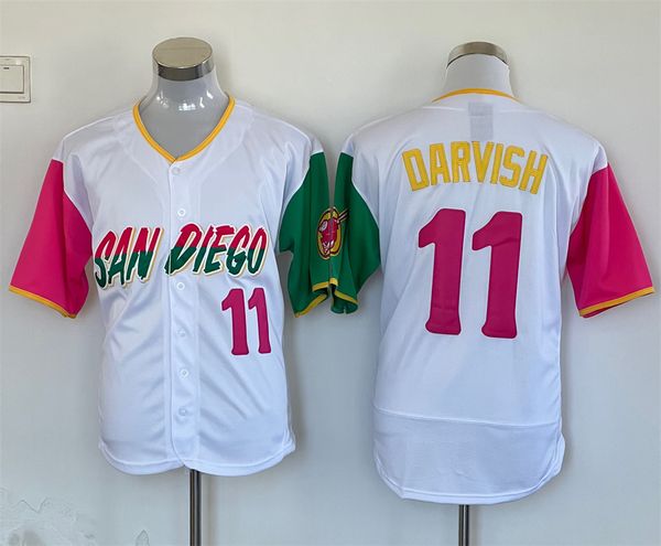 

ncaa baseball jersey 13 machado 44 musgrove 11 darvish 23 tatis jr., Black