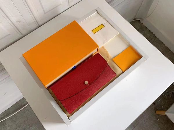 

women purse wholesale starlight designer fashion all-match ladies single zipper classic with box purses leather wallets womens wallet, Red;black