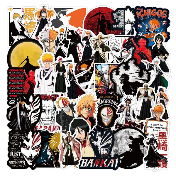 Novo impermeável 10/30 / 50 pcs Anime Bleach Cartoon adesivos skate laptop portátil moto guitarra guitarra graffiti decalque garoto adesivo adesivo