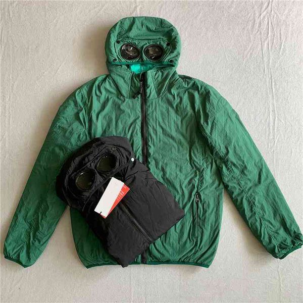 

cp men's fashion company quilted coat casual hooded jacket windproof padded overcoat warm zipper jackets men coats, Black;brown