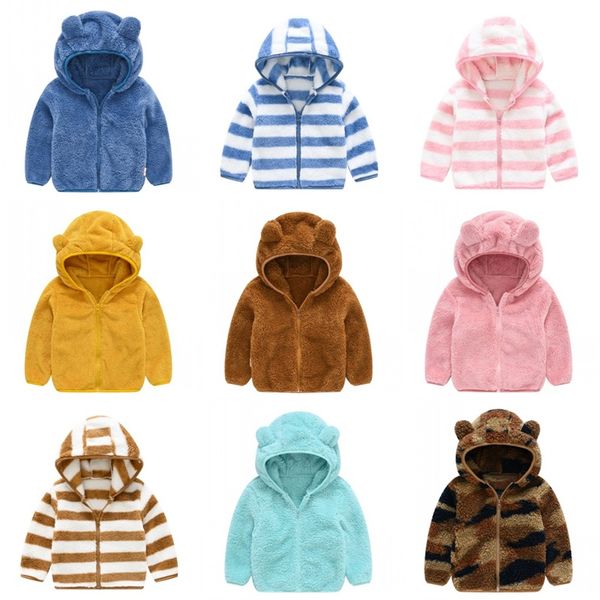 Giacca per bambini Orso auricolare Design per neonato con cappuccio con cappuccio con cappuccio con felpa con cappuccio pattern woolen kids adorabile abbigliamento da cappotto 28yr e3