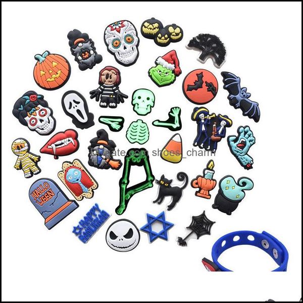 

shoe parts accessories shoes 100 pcs/set wholwsale halloween party croc jibbitz clog charms for buckcle decoration braclet part give away mi, White;pink