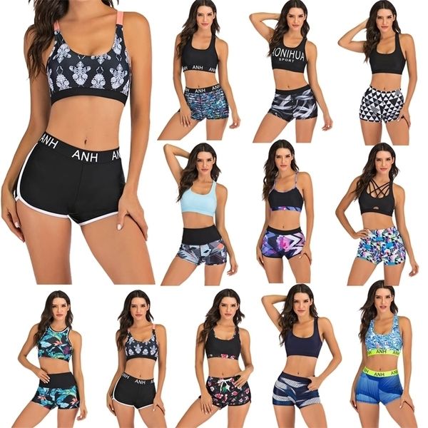 

arrival lady tankini two piece plus size swimsuit women with shorts swimwear female bathing suit mayo beach bathers maios y200319, White;black