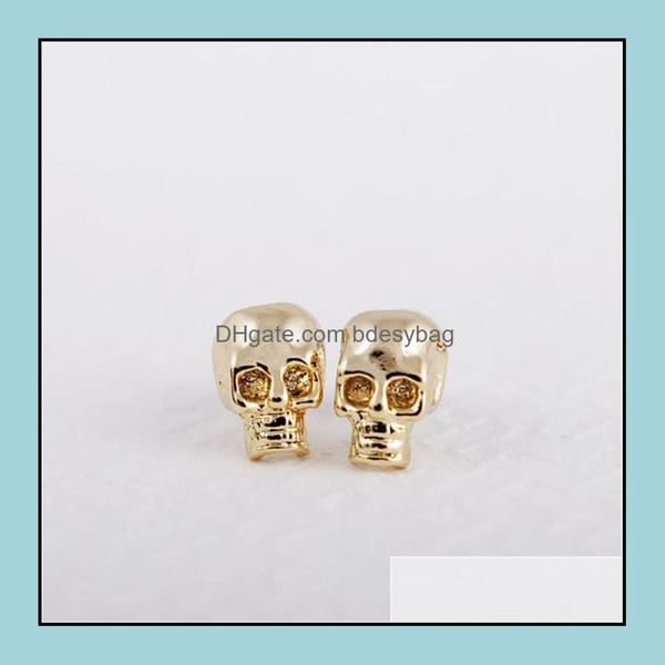 

stud earrings jewelry crossbones ear studs cool for women 18k gold plated sale12 drop delivery 2021 m2d1l, Golden;silver