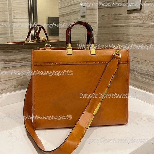 

luxury sunshine shopping bags medium tote women leather handbag lady hobo shoulder bag black brown white orange classic handbags