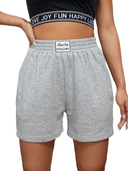 

letter patched sweatpants j3cl#, Black;white