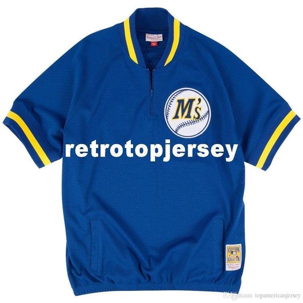 

ken griffey jr seattle #24 mitchell & ness retro 1992 warm-up jacket221c, Black;blue