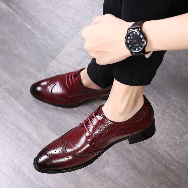 M-anxiu Mode Herren Formale Business Schuhe Hohe Qualität Spitze Kleid Schuhe Große Größe 37-48 Oxfords Leder Männer schuhe Y200420