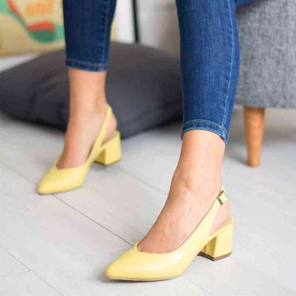 Stiletto Donna Con tacco Stringate Giallo Arancione Lilla Bianco Scarpe a punta Scarpe sexy col tacco alto Sandali con tacco 5 cm Y220421