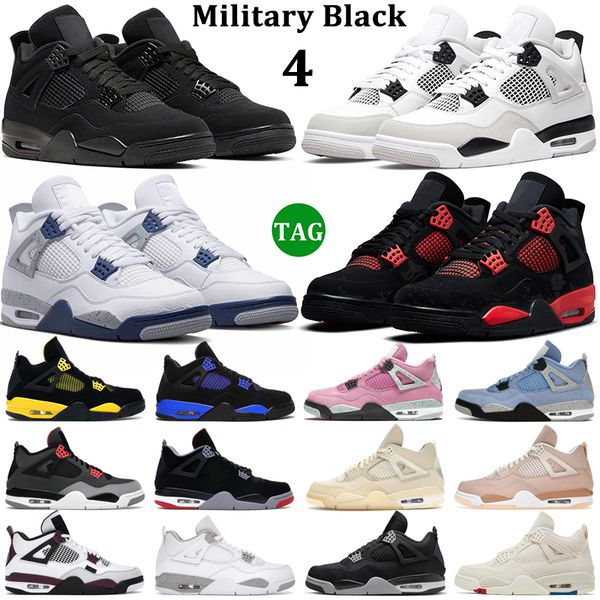

2022 jumpman 4 basketball shoes men women 4s military black cat university blue red thunder white oreo canyon purple mens trainers sports