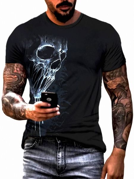 

men skull print tee d2lm#, White;black