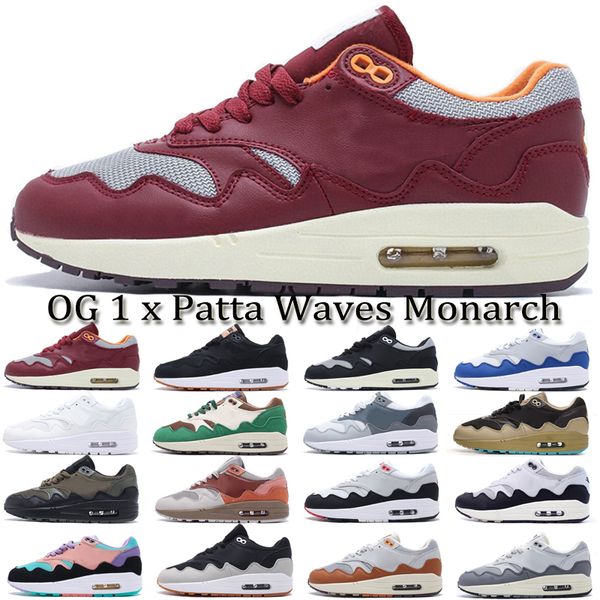 

new 1 1s men women running shoes cactus baroque brown saturn gold tinker sketch sport red black schematic patta waves noise aqua designer sn