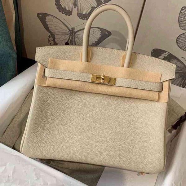 

handbags birkins's platinum bag women's 25cm leather portable lychee pattern high-end first layer togo cow gu5a