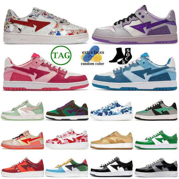 

bapestas baped men women casual shoes a bathing bapesta sk8 sta abc camo black white green mens designer trainers sports sneakers