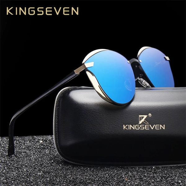 

kingseven cat eye sunglasse polarized fashion ladies sun glasses female vintage shades de sol feminino uv400 220507, White;black