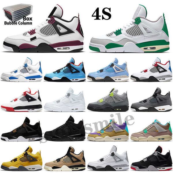 

black cat tour yellow 4 4s basketball shoes men women sneakers university blue cactus jack shimmer sp pine green fire red metallic purple us